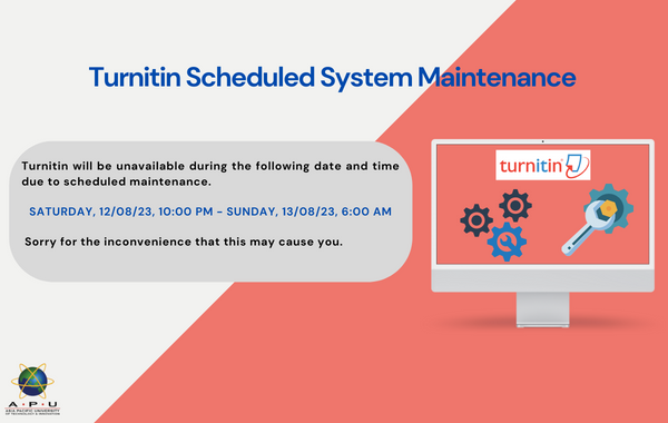 Turnitin Scheduled System Maintenance