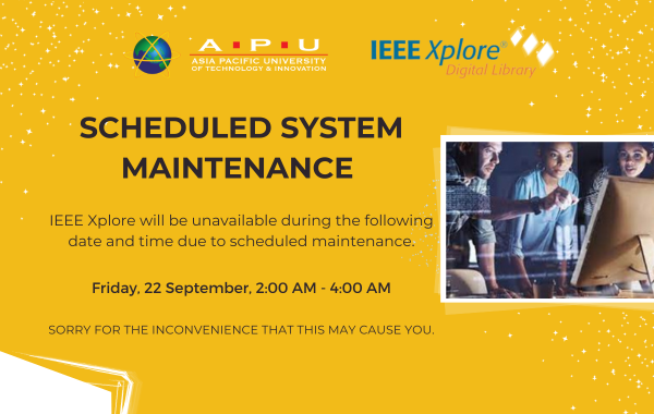 IEEE Xplore Scheduled System Maintenance