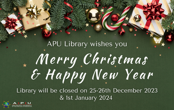 Library Closure : Christmas 2023 & New Year 2024