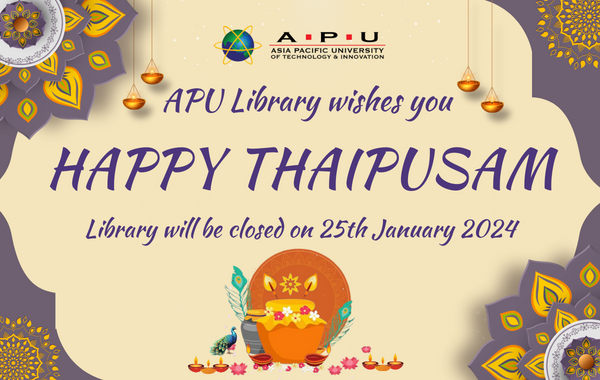 Library Closure : Thaipusam