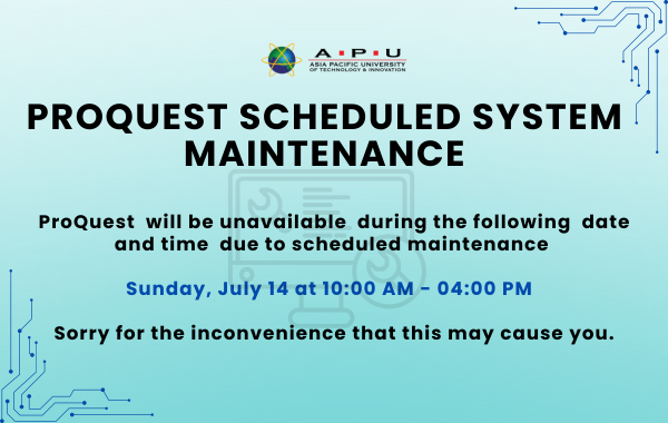 ProQuest Scheduled System Maintenance