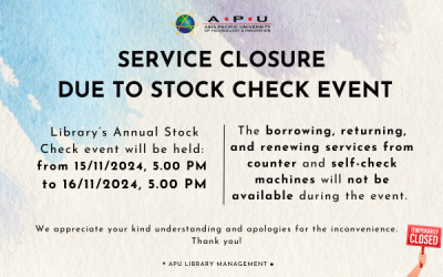 Library Services Closure : Stock Check Event November 2024