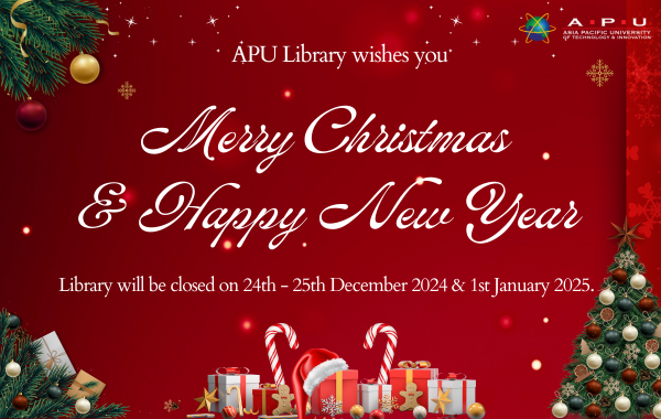 Library Closure : Christmas 2024 & New Year 2025