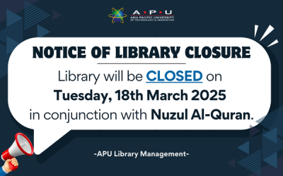 Library Closure : Nuzul Al- Quran