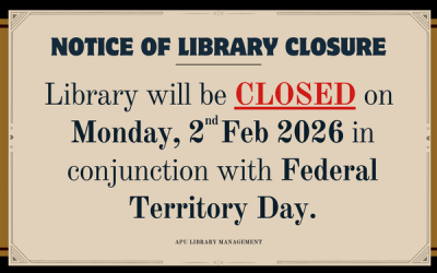 Library Closure : Federal Territory Day