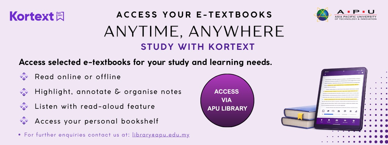 New in the Library: Kortext (E-Textbooks Platform) - APU Library Website