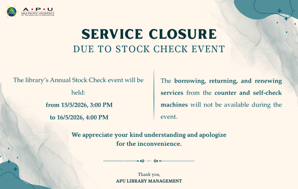 Library Services Closure – Stock Check May 2026