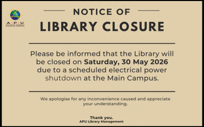 Library Closure : Scheduled Electrical Power Shutdown
