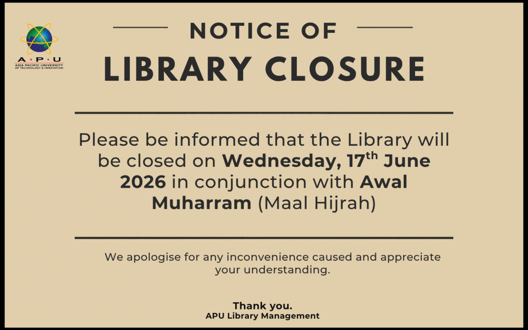 Library Closure : Awal Muharam (Maal Hijrah)