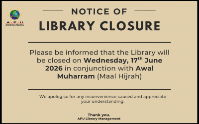 Library Closure : Awal Muharam (Maal Hijrah)